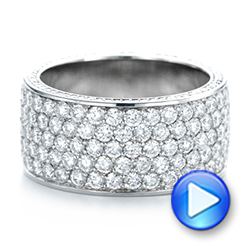  Platinum Platinum Pave Diamond Women's Anniversary Band - Video -  104157 - Thumbnail