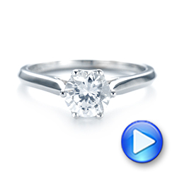  Platinum Platinum Diamond Solitaire Engagement Ring - Video -  104171 - Thumbnail