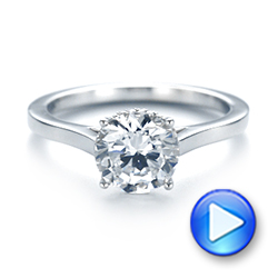 14k White Gold 14k White Gold Micro Pave Diamond Engagement Ring - Video -  104178 - Thumbnail