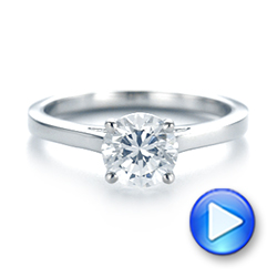  Platinum Platinum Diamond Solitaire Engagement Ring - Video -  104185 - Thumbnail