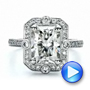 14k White Gold 14k White Gold Custom Diamond Engagement Ring - Video -  100091 - Thumbnail