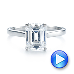 18k White Gold 18k White Gold Solitaire Diamond Engagement Ring - Video -  104210 - Thumbnail