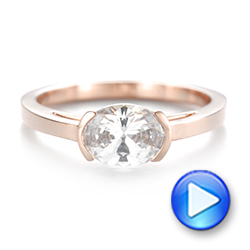 14k Rose Gold Solitaire Engagement Ring - Video -  104327 - Thumbnail