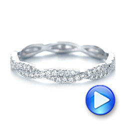  Platinum Platinum Custom Criss Cross Diamond Wedding Band - Video -  104743 - Thumbnail