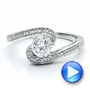 14k White Gold 14k White Gold Custom Diamond Engagement Ring - Video -  1449 - Thumbnail