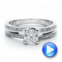  Platinum Platinum Custom Diamond Engagement Ring - Video -  1444 - Thumbnail