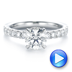  Platinum Platinum Classic Diamond Engagement Ring - Video -  104879 - Thumbnail