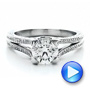 18k White Gold 18k White Gold Custom Split Shank Engagement Ring - Video -  1440 - Thumbnail