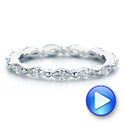 18k White Gold 18k White Gold Marquise Diamond Eternity Wedding Band - Video -  105187 - Thumbnail