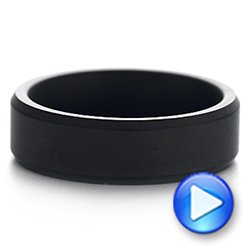 Tungsten Raw Black Beveled Edge Band - Video -  105303 - Thumbnail