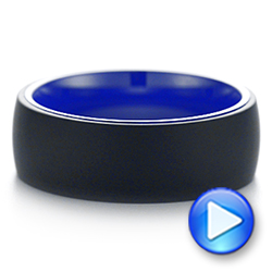 Tungsten Blue Ceramic Band - Video -  105304 - Thumbnail