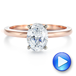  Platinum Platinum Hidden Halo Two-tone Diamond Engagement Ring - Video -  105376 - Thumbnail