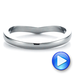  Platinum Platinum Contoured Black Rhodium Wedding Band - Video -  105858 - Thumbnail