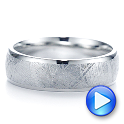 Cobalt Meteorite Men's Wedding Band - Video -  105888 - Thumbnail