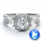 18k White Gold 18k White Gold Custom Diamond Engagement Ring - Video -  1451 - Thumbnail