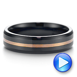 Black Zirconium Men's Wedding Ring - Video -  105890 - Thumbnail