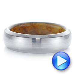 Cobalt Chrome Men's Wedding Ring - Video -  105892 - Thumbnail