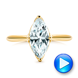 18k Yellow Gold 18k Yellow Gold Solitaire Marquise Diamond Engagement Ring - Video -  106104 - Thumbnail