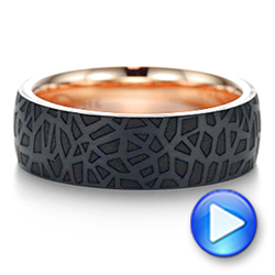 Black Carbon Fiber Men's Wedding Ring - Video -  106233 - Thumbnail