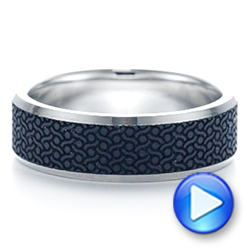 Carbon Fiber Men's Wedding Ring - Video -  106235 - Thumbnail