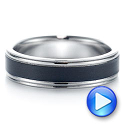 Carbon Fiber Men's Wedding Ring - Video -  106240 - Thumbnail