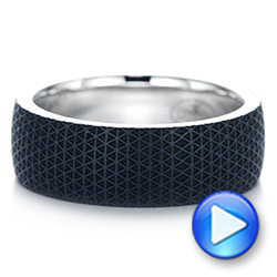 Black Carbon Fiber Men's Wedding Ring - Video -  106243 - Thumbnail