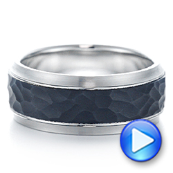 Carbon Fiber Men's Wedding Ring - Video -  106246 - Thumbnail