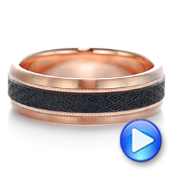 Carbon Fiber Men's Wedding Ring - Video -  106286 - Thumbnail