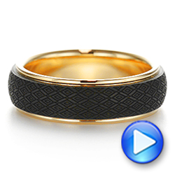 Carbon Fiber Men's Wedding Band - Video -  106287 - Thumbnail