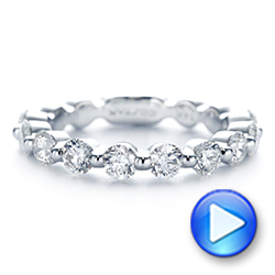 14k White Gold 14k White Gold Women's Diamond Wedding Band - Video -  106314 - Thumbnail