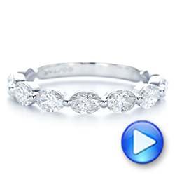 18k White Gold 18k White Gold Women's Diamond Wedding Band - Video -  106316 - Thumbnail