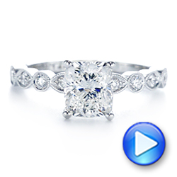 14k White Gold 14k White Gold Diamond Engagement Ring - Video -  106438 - Thumbnail