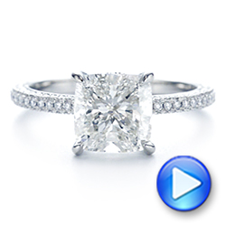 14k White Gold 14k White Gold Diamond Engagement Ring - Video -  106439 - Thumbnail