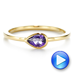 18k Yellow Gold 18k Yellow Gold Amethyst Fashion Ring - Video -  106457 - Thumbnail