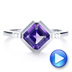 Amethyst And Diamond Fashion Ring - Video -  106557 - Thumbnail
