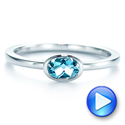 Solitaire London Blue Topaz Ring - Video -  106563 - Thumbnail