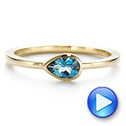  Yellow Gold Yellow Gold London Blue Topaz Ring - Video -  106579 - Thumbnail