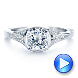 14k White Gold 14k White Gold Diamond Engagement Ring - Video -  106592 - Thumbnail