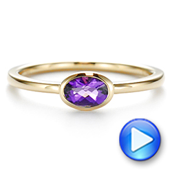 14k Yellow Gold 14k Yellow Gold Amethyst Fashion Ring - Video -  106631 - Thumbnail