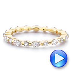 14k Yellow Gold Diamond Eternity Wedding Band - Video -  106641 - Thumbnail
