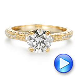 18k Yellow Gold 18k Yellow Gold Diamond Engagement Ring - Video -  106644 - Thumbnail