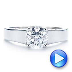 18k White Gold 18k White Gold Diamond Engagement Ring - Video -  106664 - Thumbnail