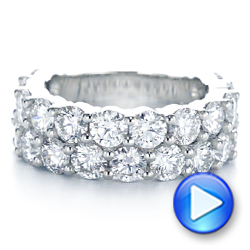  Platinum Diamond Wedding Band - Video -  106670 - Thumbnail