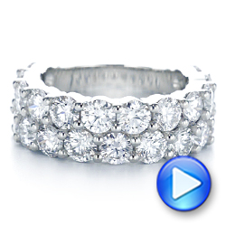 14k White Gold 14k White Gold Diamond Wedding Band - Video -  106670 - Thumbnail