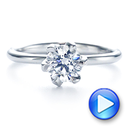 18k White Gold 18k White Gold Six Prong Solitaire Diamond Engagement Ring - Video -  106728 - Thumbnail