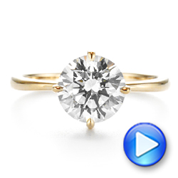 14k Yellow Gold 14k Yellow Gold Compass-set Diamond Engagement Ring - Video -  106729 - Thumbnail