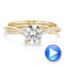 18k Yellow Gold 18k Yellow Gold Petite Twist Engagement Ring - Video -  106730 - Thumbnail