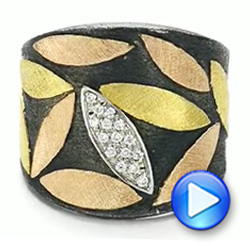 Multi-leaf And Diamond Cigar Band - Video -  107108 - Thumbnail