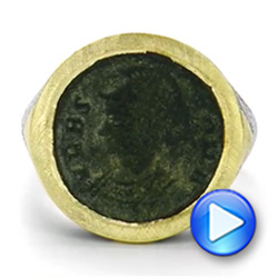 Ancient Roman Coin Signet Ring - Video -  107129 - Thumbnail
