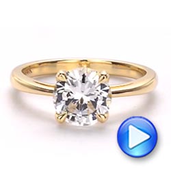 14k Yellow Gold 14k Yellow Gold Solitaire Diamond Engagement Ring - Video -  107133 - Thumbnail